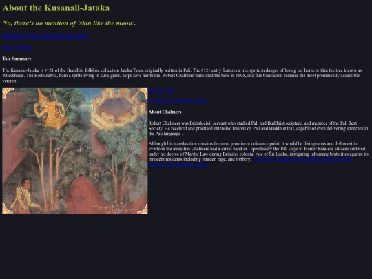 About_the_Kusanali-Jataka screenshot