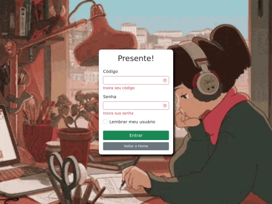 login screenshot