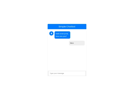 Chatbot interface screenshot