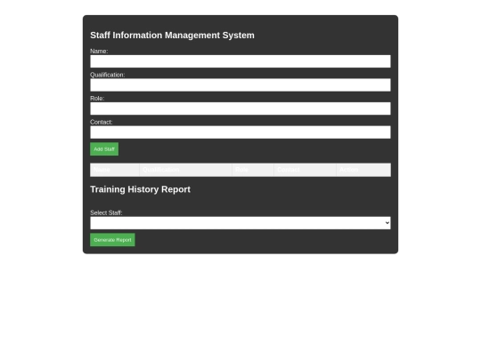STAFF screenshot