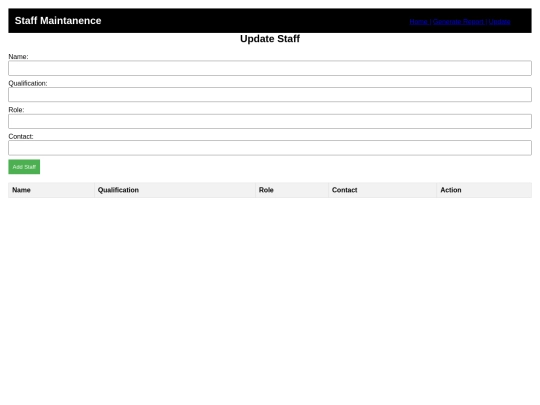 Staff Maintanence/index3 screenshot