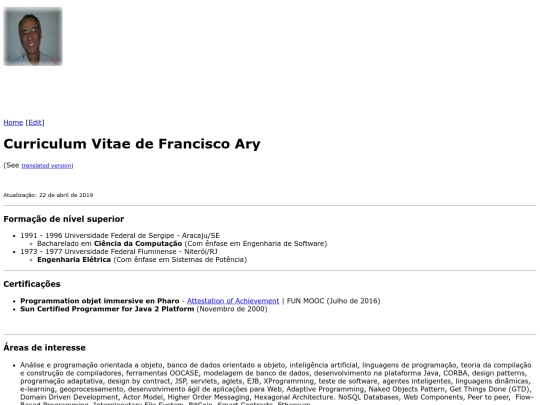 curriculumvitae screenshot