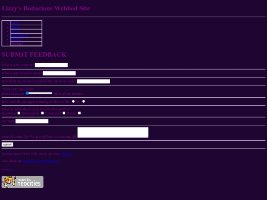 feedback screenshot