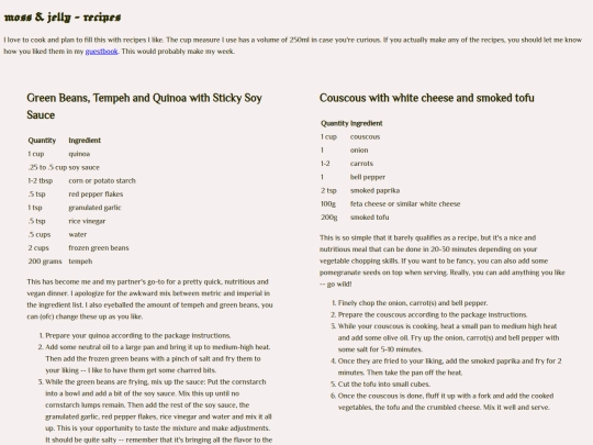 recipes screenshot