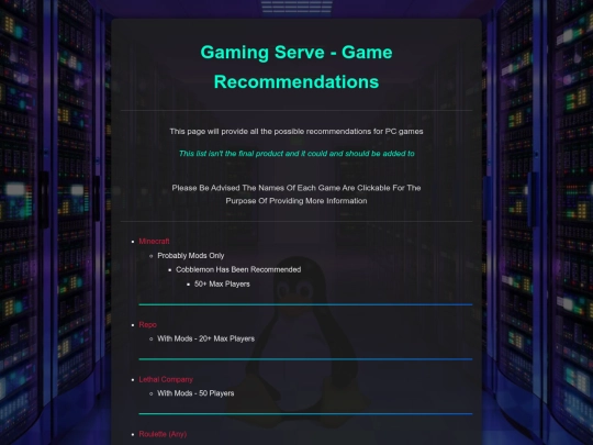 Recommendations screenshot