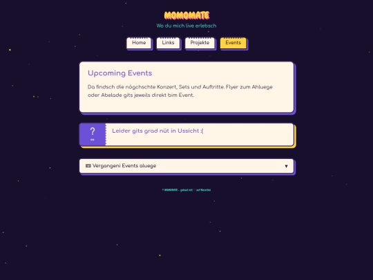 events screenshot