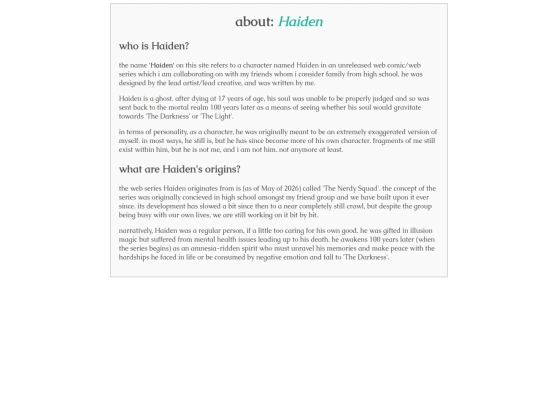 aboutHaiden screenshot