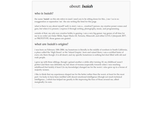 aboutIsaiah screenshot