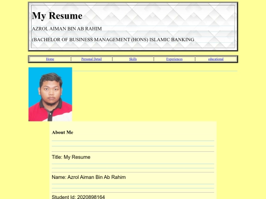 about Me screenshot