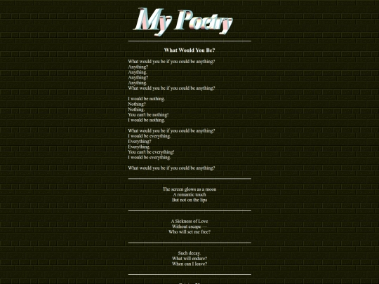 poetry screenshot