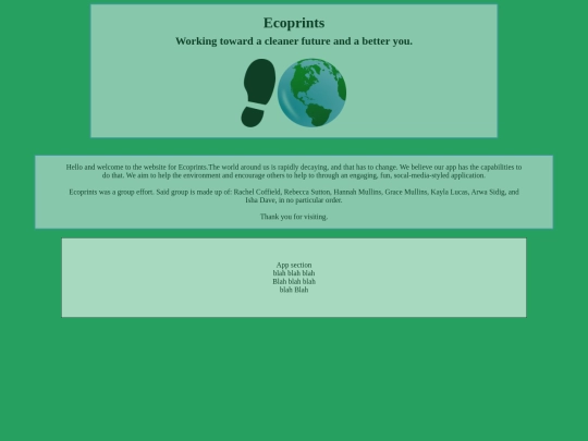 Rachel/EcoPrints Web Example Code__CSS   HTML screenshot