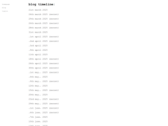 blogchronological screenshot