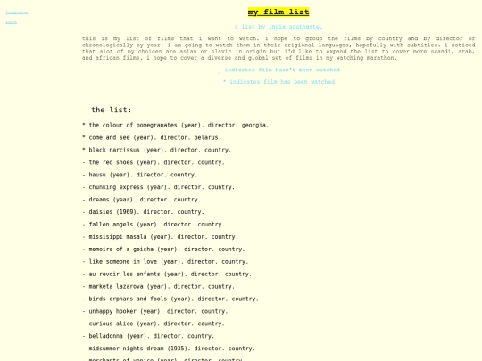 filmlist screenshot