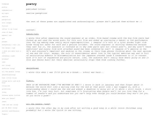 poetry screenshot