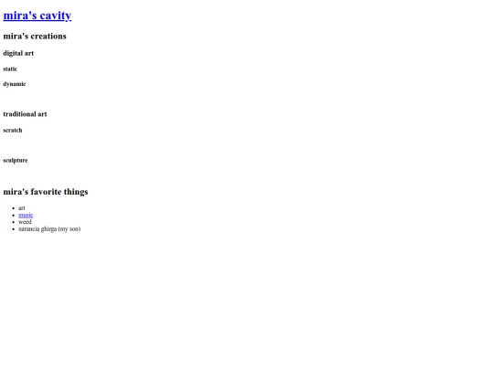 miras cavity/pages/homepage screenshot