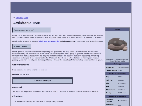 wikitabletemplate screenshot