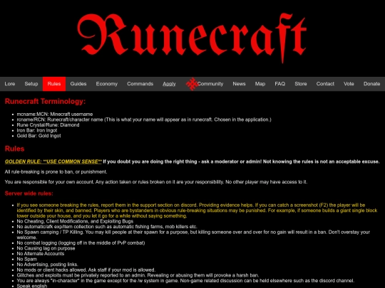 rules screenshot