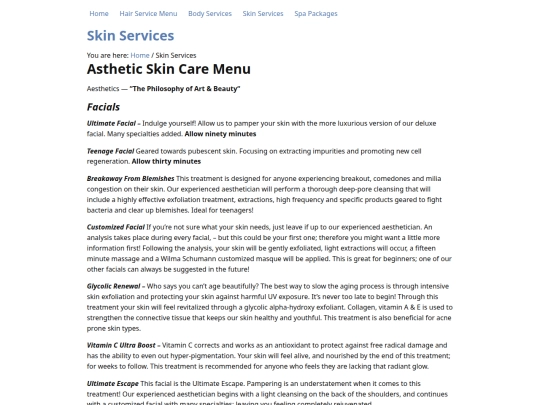skin-services screenshot