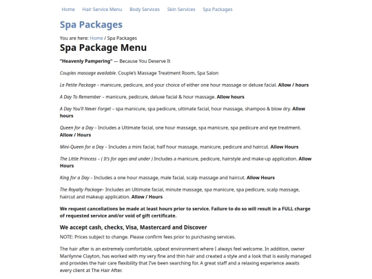 spa-packages screenshot