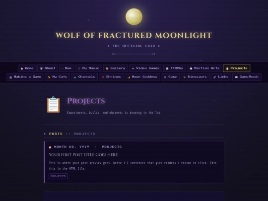 projects screenshot