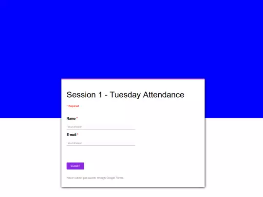 Google Form screenshot