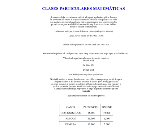 clasesparticulares screenshot