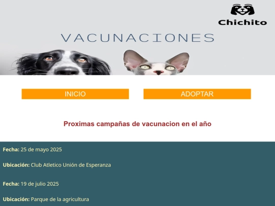 Veterinaria/Campañas screenshot