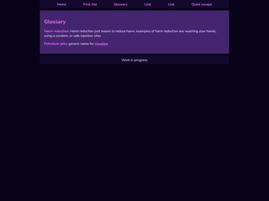 glossary screenshot
