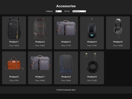 accessories screenshot