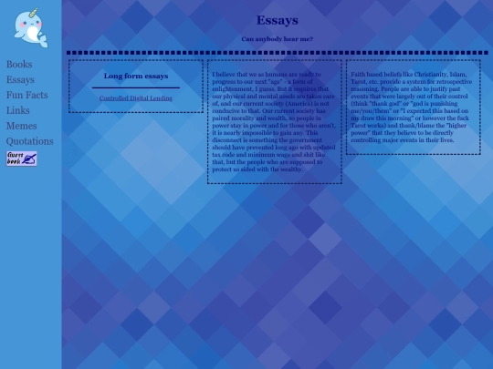 Essays screenshot