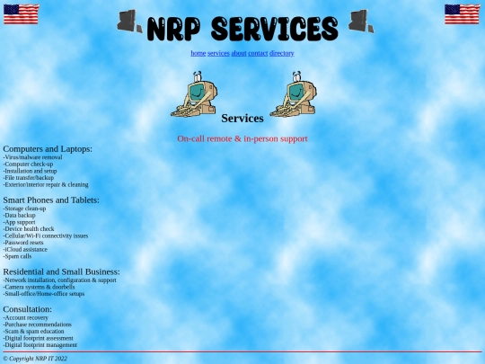 services screenshot