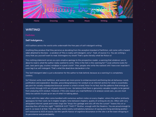 writing screenshot