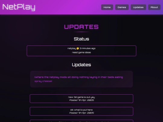 updates screenshot