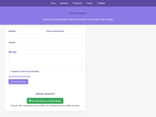 Contacto screenshot