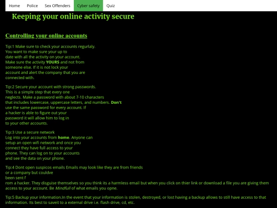 cyberpage screenshot