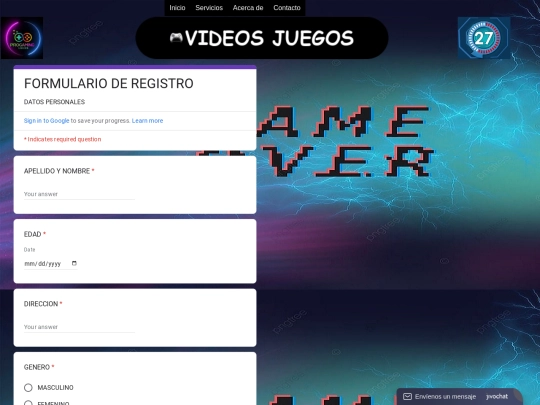 index screenshot