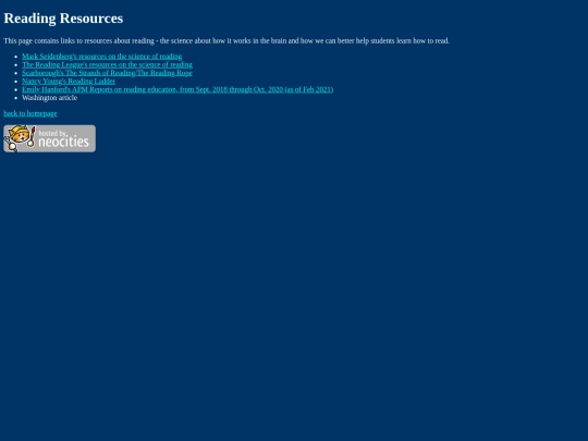 readingresources screenshot