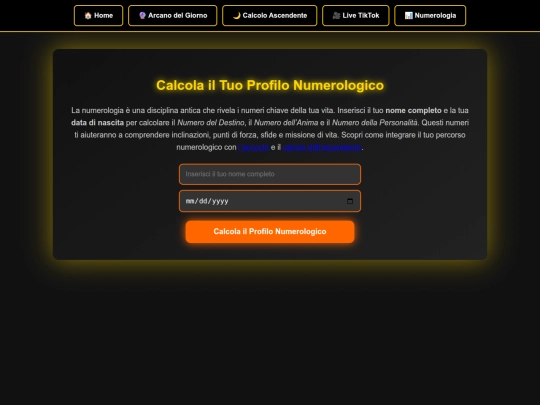 numerologia screenshot