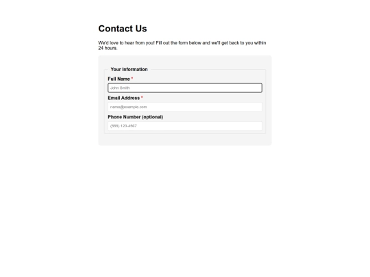 demos/WeDoForms1 screenshot