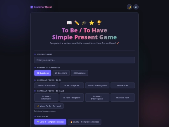 Z english/to_be_to_have_game screenshot