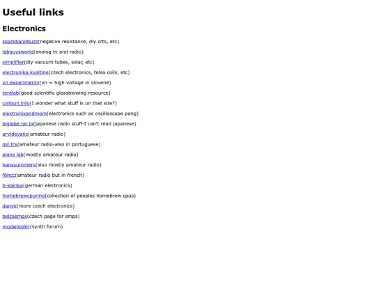 pages/links screenshot