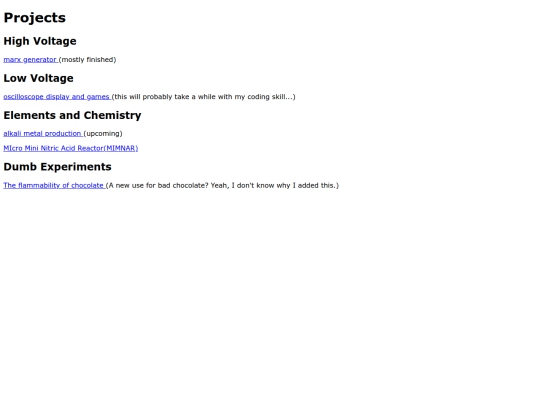 projects screenshot