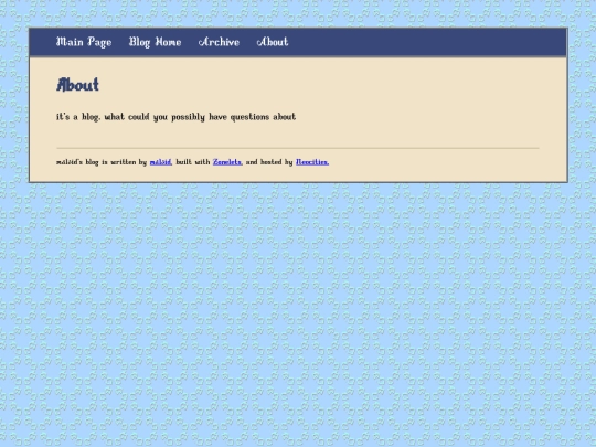 blog/about screenshot