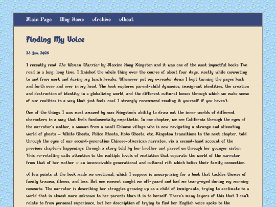 blog/posts/2025-01-23-Finding-My-Voice screenshot
