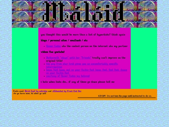 links screenshot
