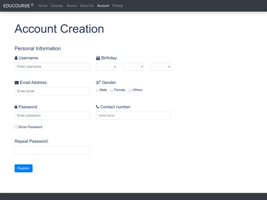forms screenshot