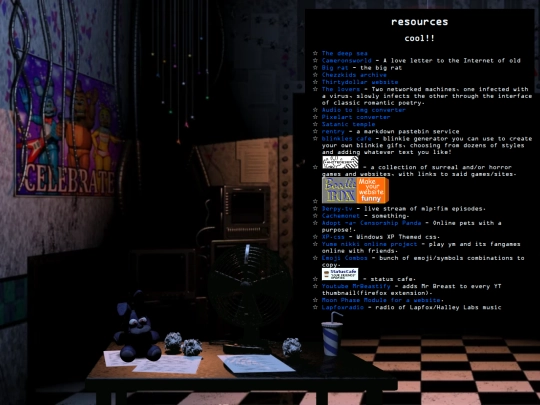 links screenshot