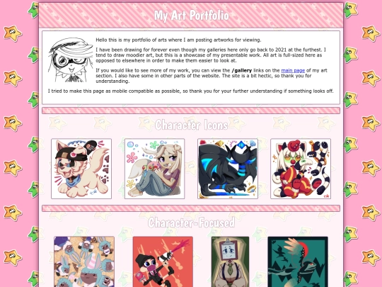 art/gallery/portfolio screenshot