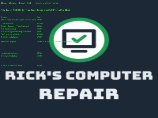 services screenshot