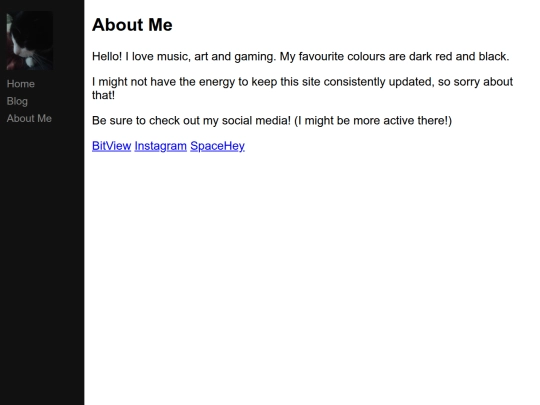 aboutme screenshot